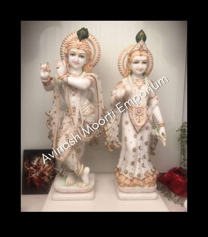 Marble Radha Krishna Moorti