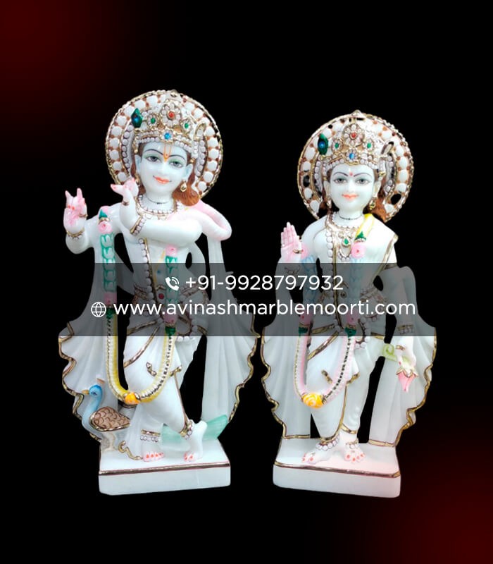 Radha Krishna Marble Moorti
