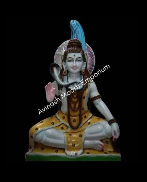 Marble Sitting Shiva Moorti