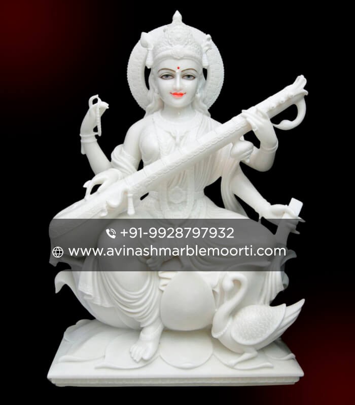Marble Saraswati Statue
