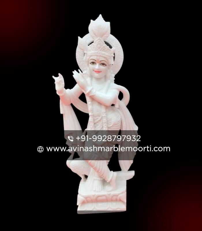Marble Lord Krishna Idol