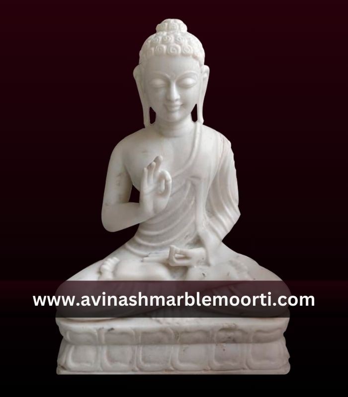 Gautam Buddha Marble Statue