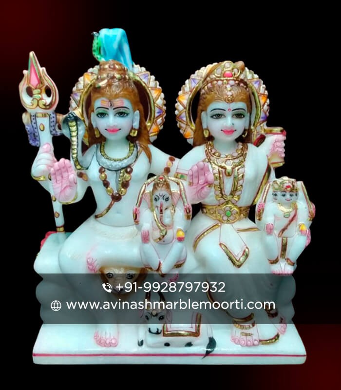 Buy Marble Shiv Parivar Statue