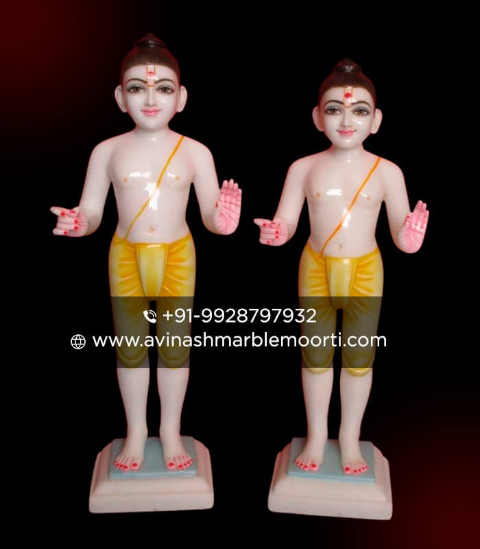 Lord Swaminarayan & Gunatitanand Swami Marble Statue