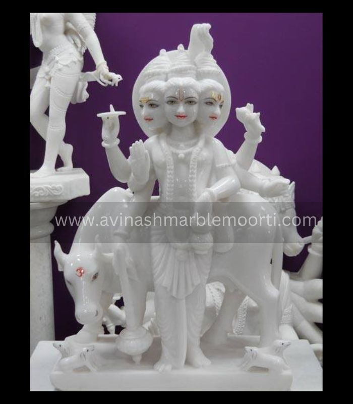 Makrana Marble Dattatreya Statue