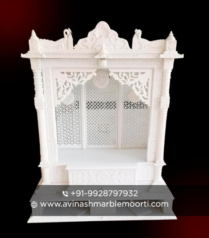 Pure White Makrana Marble Temple