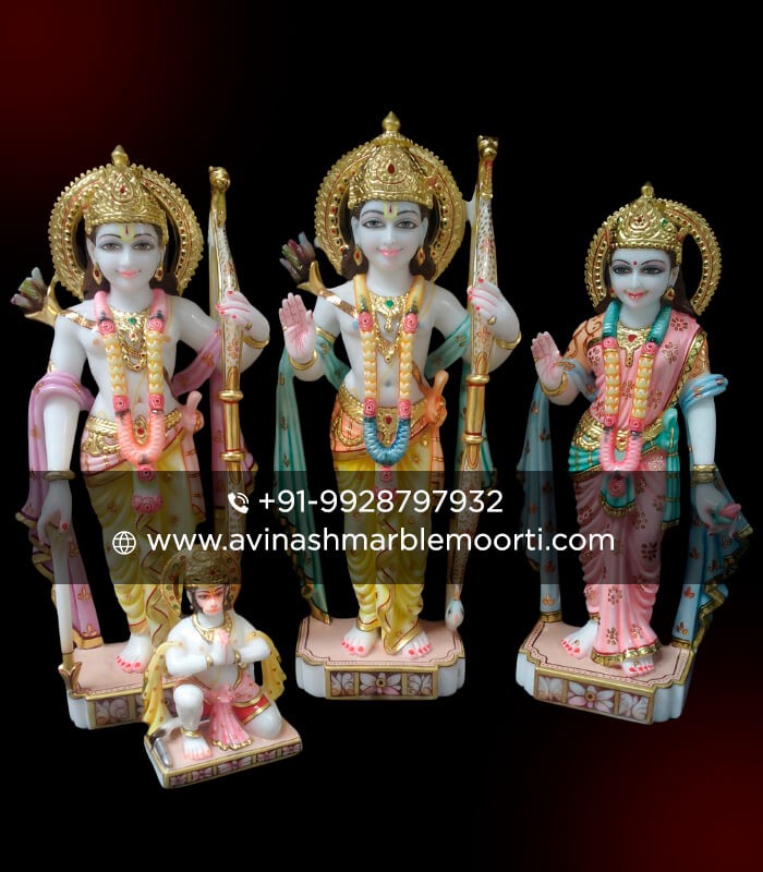 Multicolor Marble Ram Darbar Statue