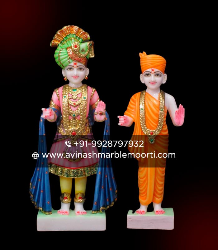 White Marble Swaminarayan Statue