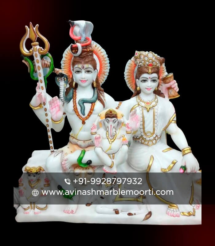 Shiva Parvati Ganesh Idol