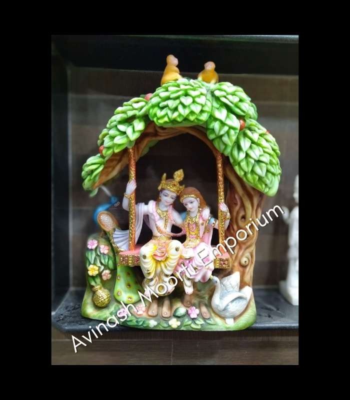 Radha Krishna Swing Statue