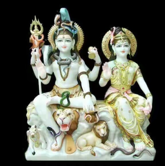Gauri Shankar Marble Statue