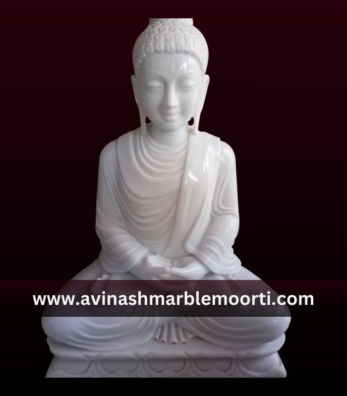 White Marble Buddha Moorti