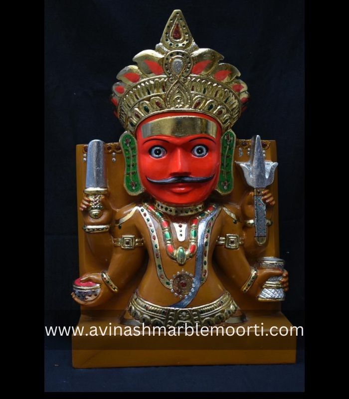 Marble Nakoda Bhairav Statue