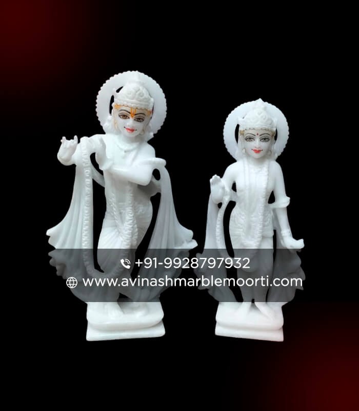 Pure White Marble Krishna Statue