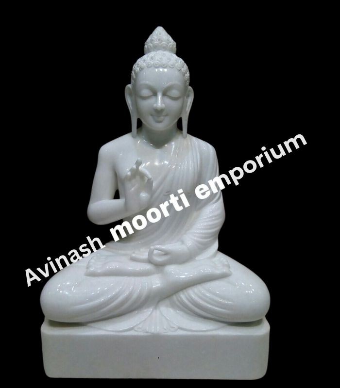 Pure White Buddha Statue