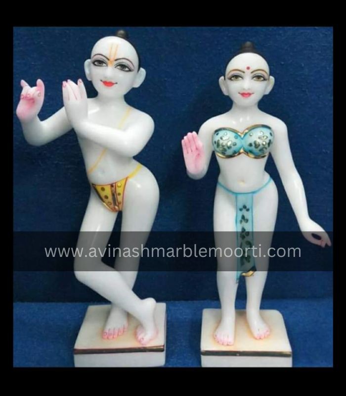 Iskcon Radha Krishna Marble Statue