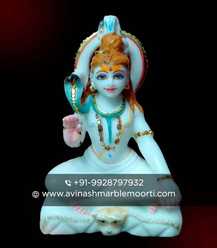 White Marble Shiv Ji Statue