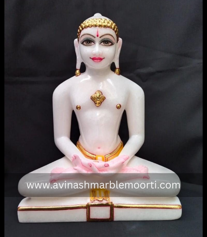 Marble Jain Mahaveer Swami Statue