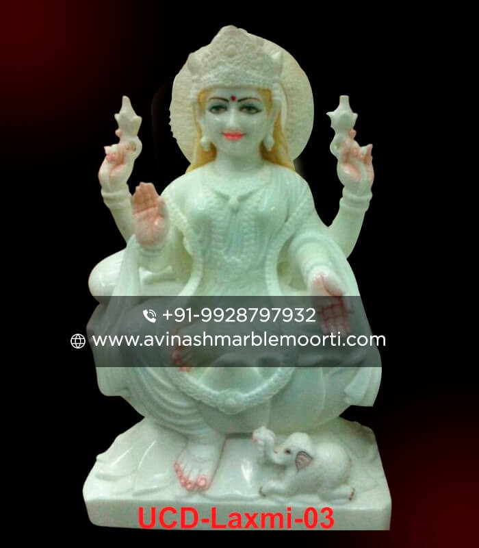 White Marble Laxmi Statue