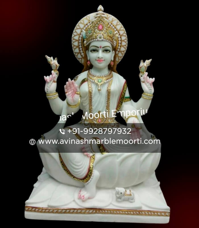 Goddess Laxmi Marble Statue